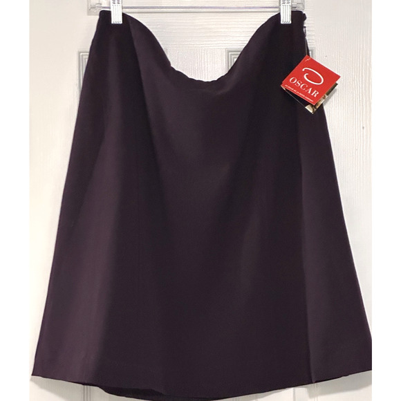 Oscar De La Renta Women’s Skirt Burgundy Maroon Size 14 NWT - Picture 16 of 16